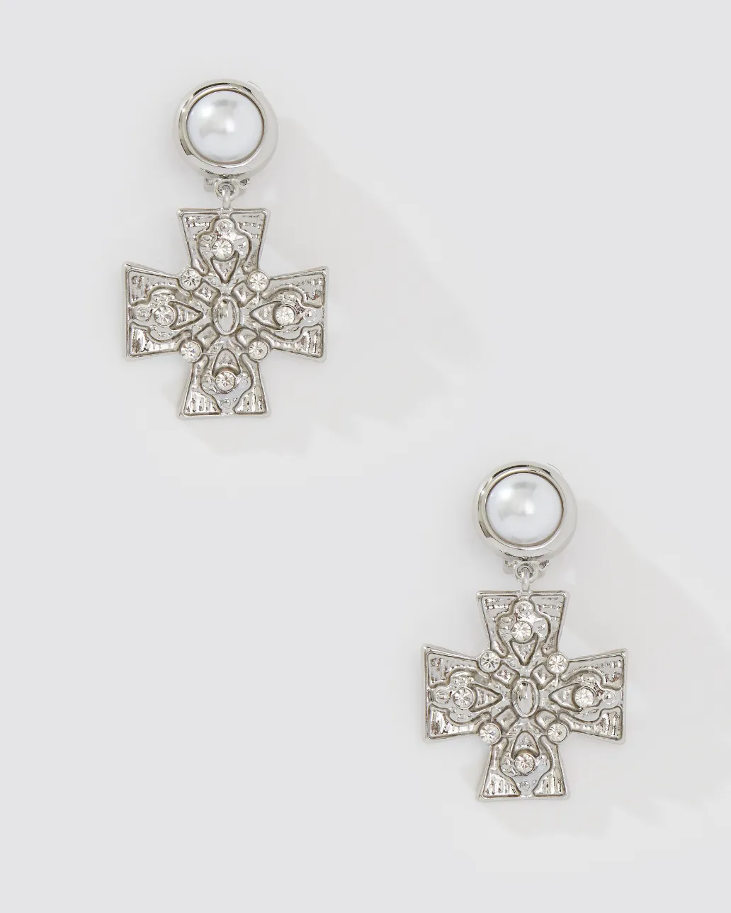 CROSS DROP EARRING