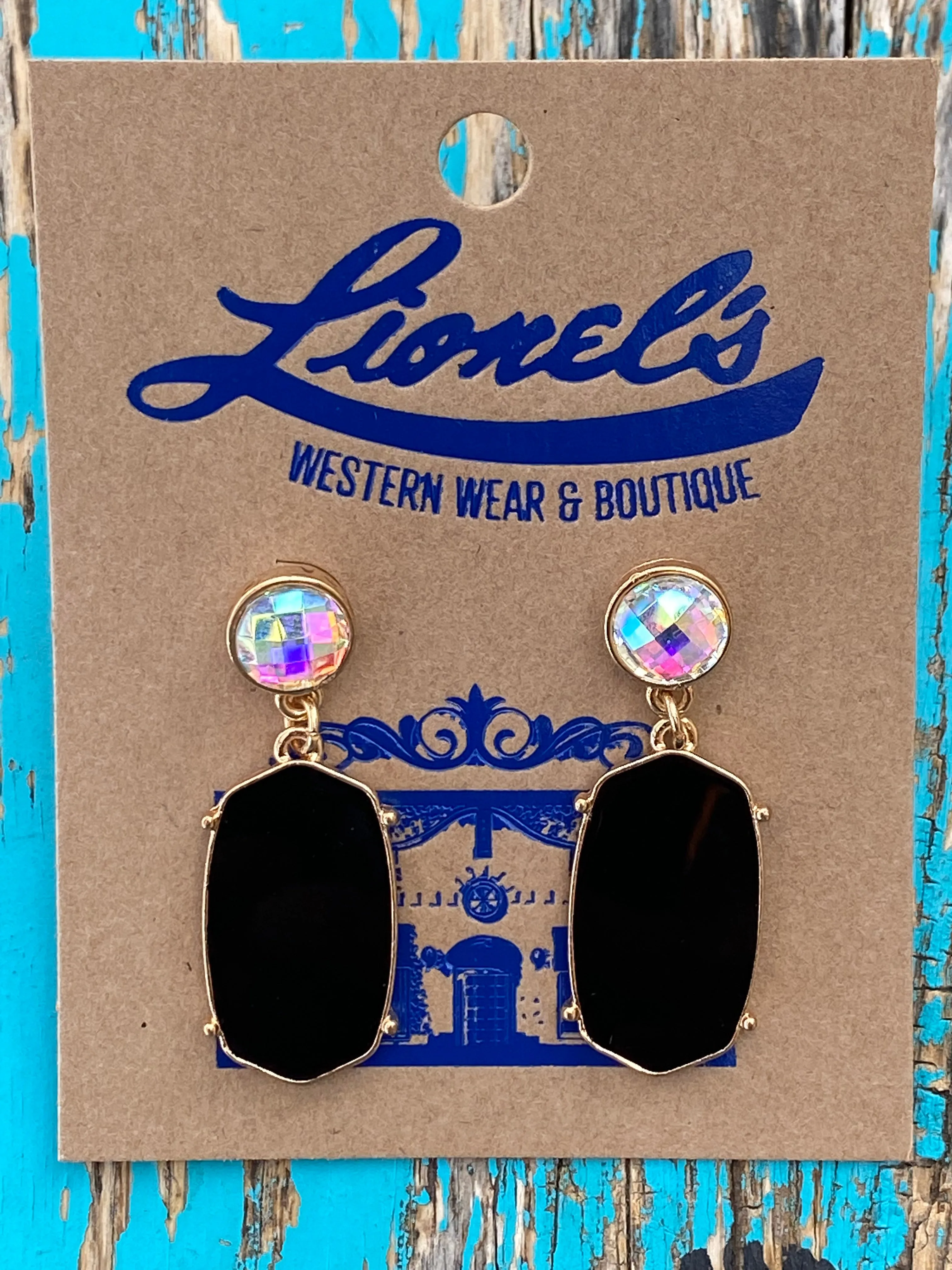 Crystal & Enamel Drop Earring