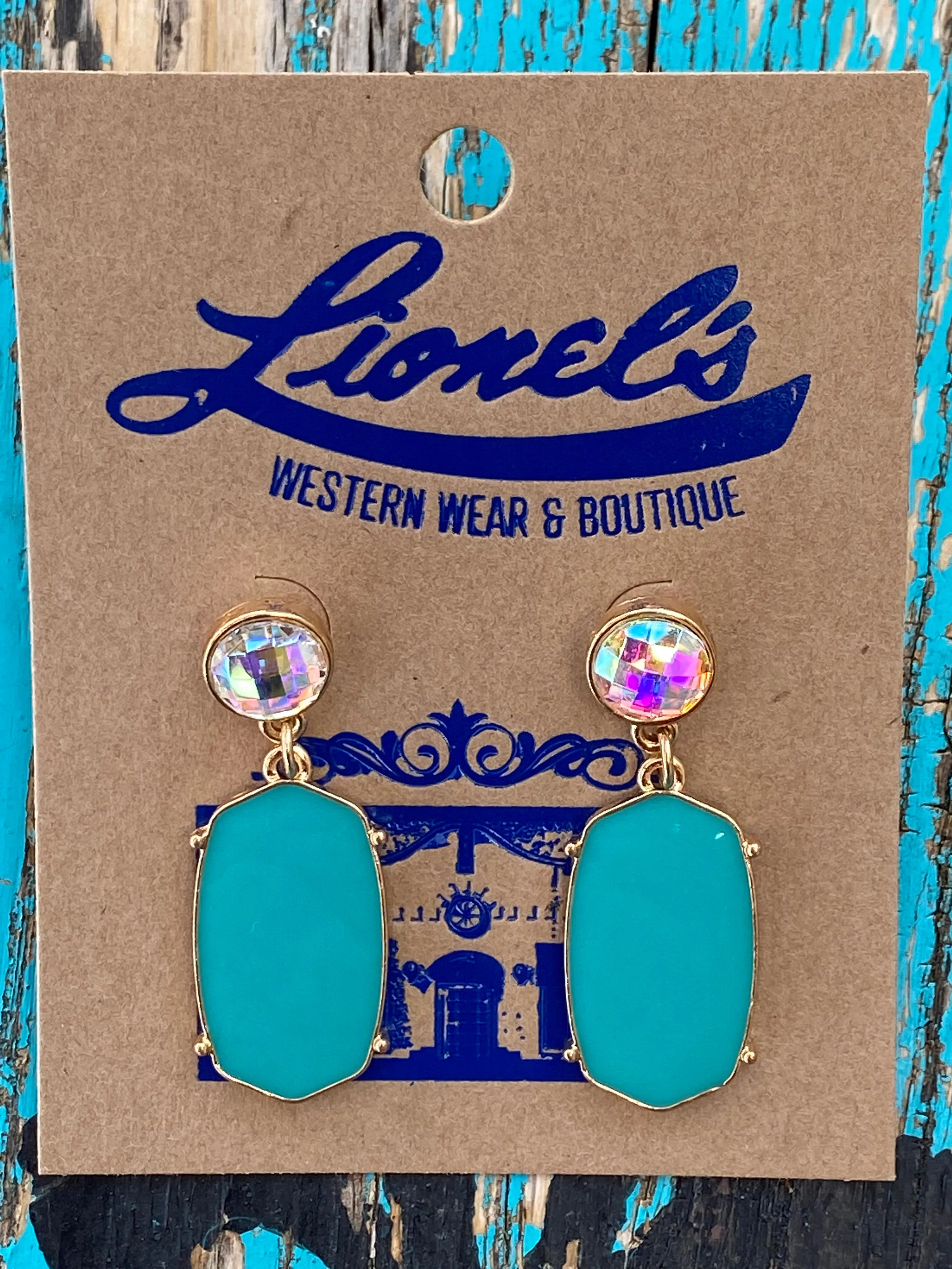 Crystal & Enamel Drop Earring