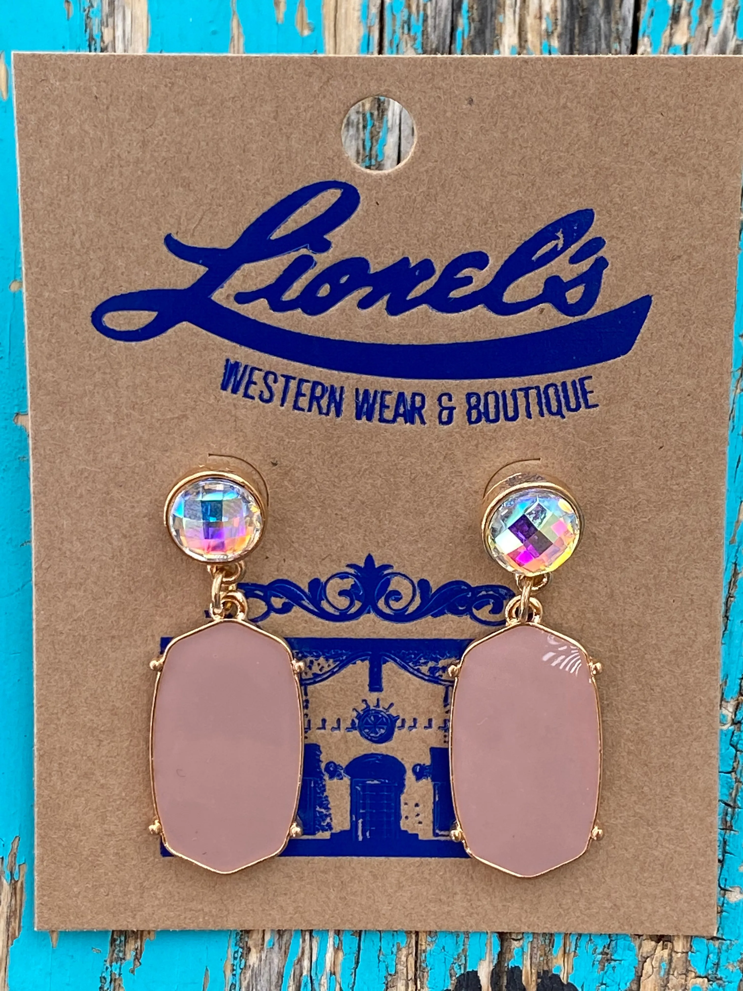 Crystal & Enamel Drop Earring