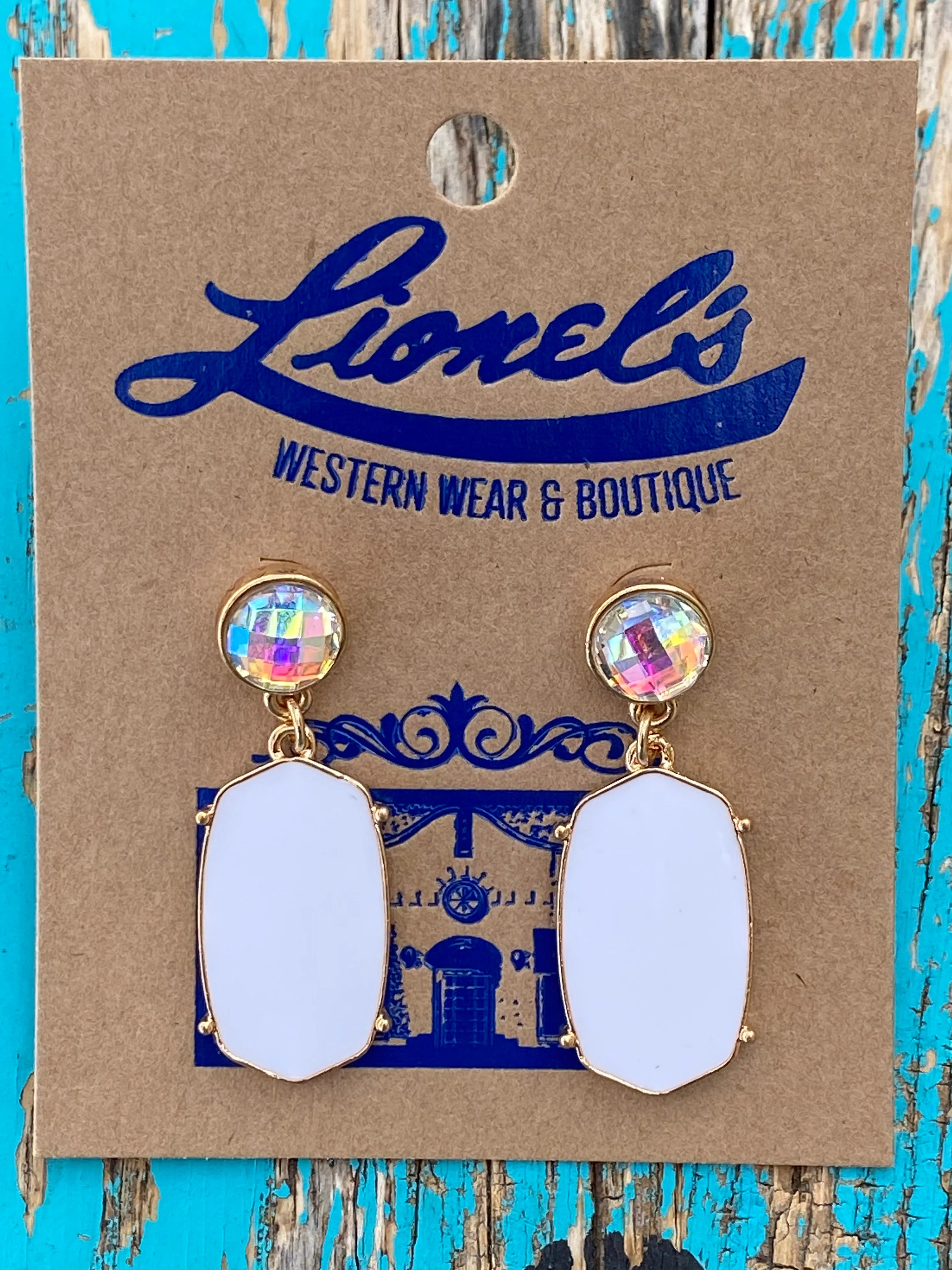 Crystal & Enamel Drop Earring