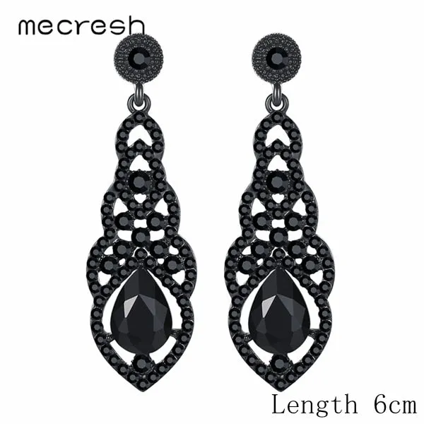 Crystal Bridal Dangle Wedding Drop Earrings