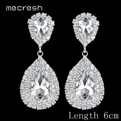Crystal Bridal Dangle Wedding Drop Earrings