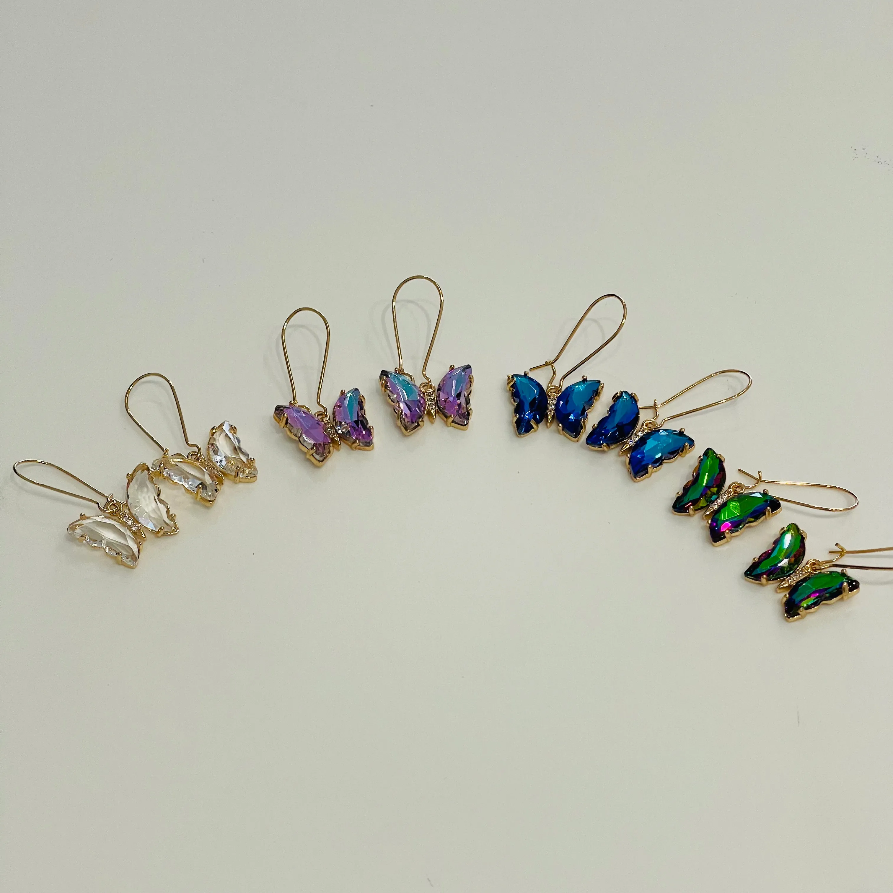 Crystal butterfly earrings