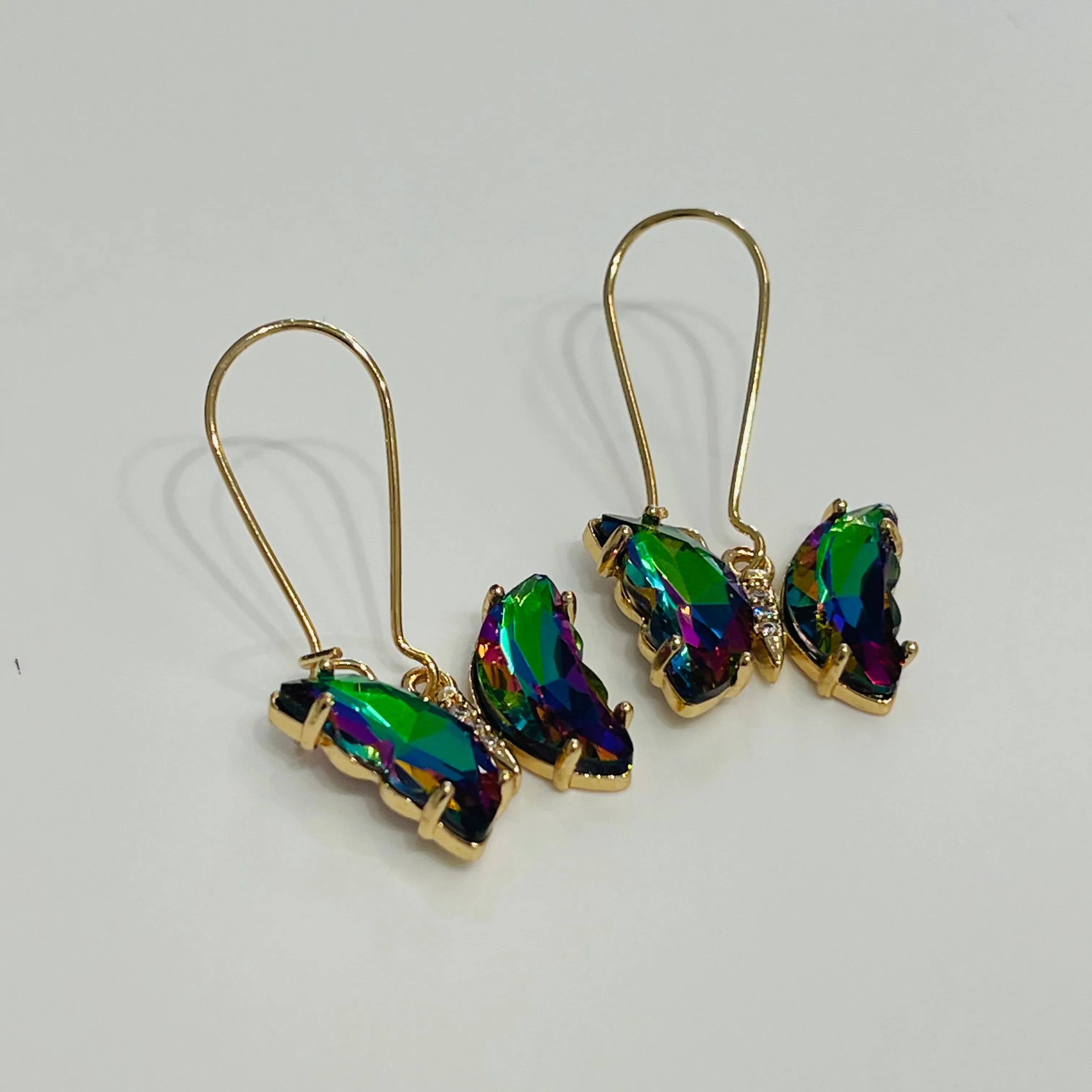 Crystal butterfly earrings