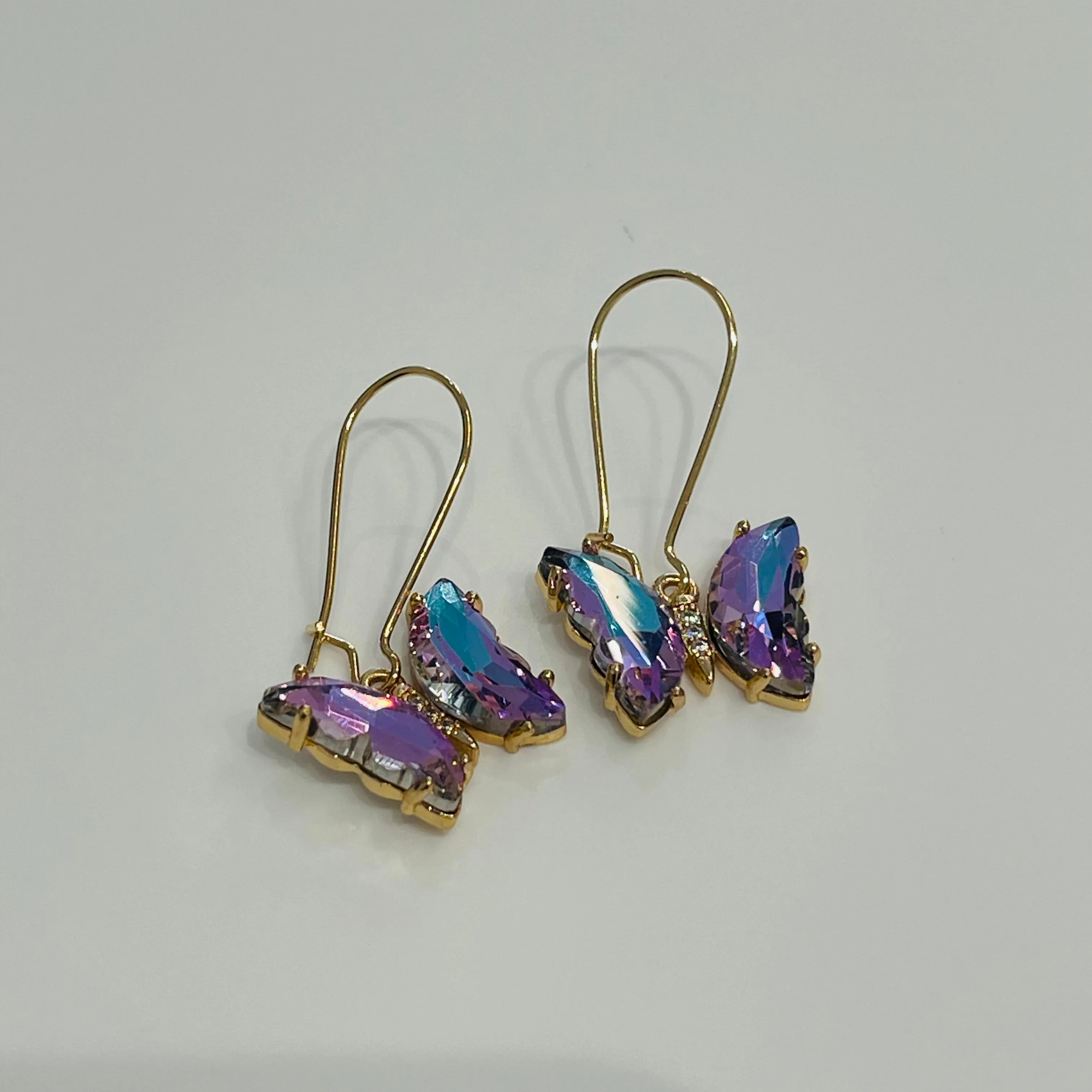 Crystal butterfly earrings