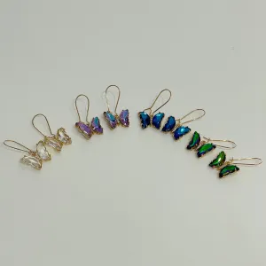 Crystal butterfly earrings