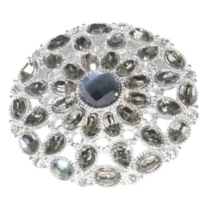 Crystal Button Brooch