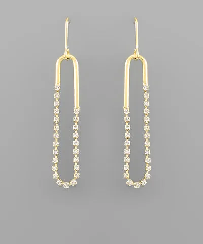Crystal Chain Drop Earrings