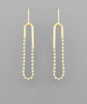 Crystal Chain Drop Earrings
