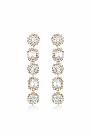 Crystal Droplets Dangle Earrings