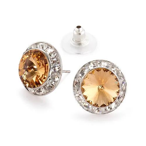 Crystal Earrings, 12mm size