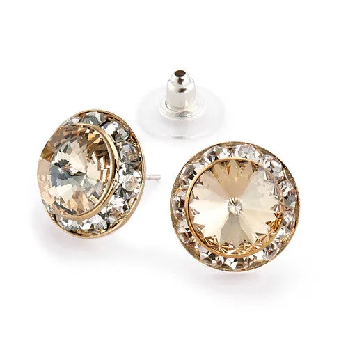 Crystal Earrings, 12mm size