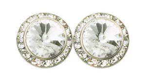 Crystal Earrings, 12mm size
