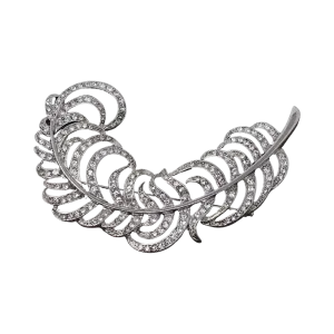 Crystal Feather Pin