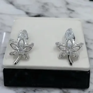 Crystal Leaf Elegance Earrings