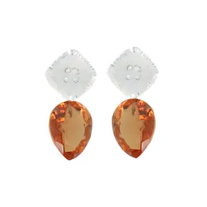 Crystal Quartz Earrings with Zultianite drops