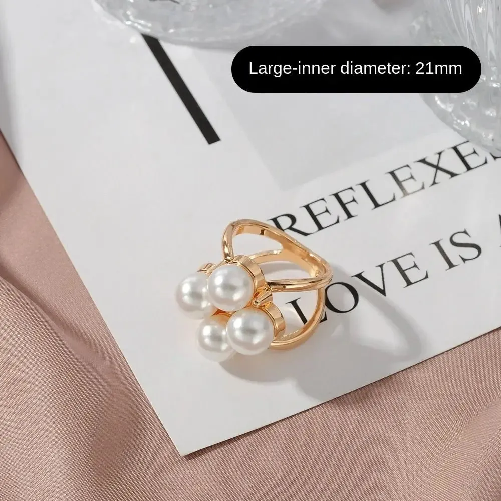 Crystal Scarf Buckle Fashion DIY Alloy Brooches Knotting Artifact Multifunctional Shawl Ring Clip Jewelry Accessories