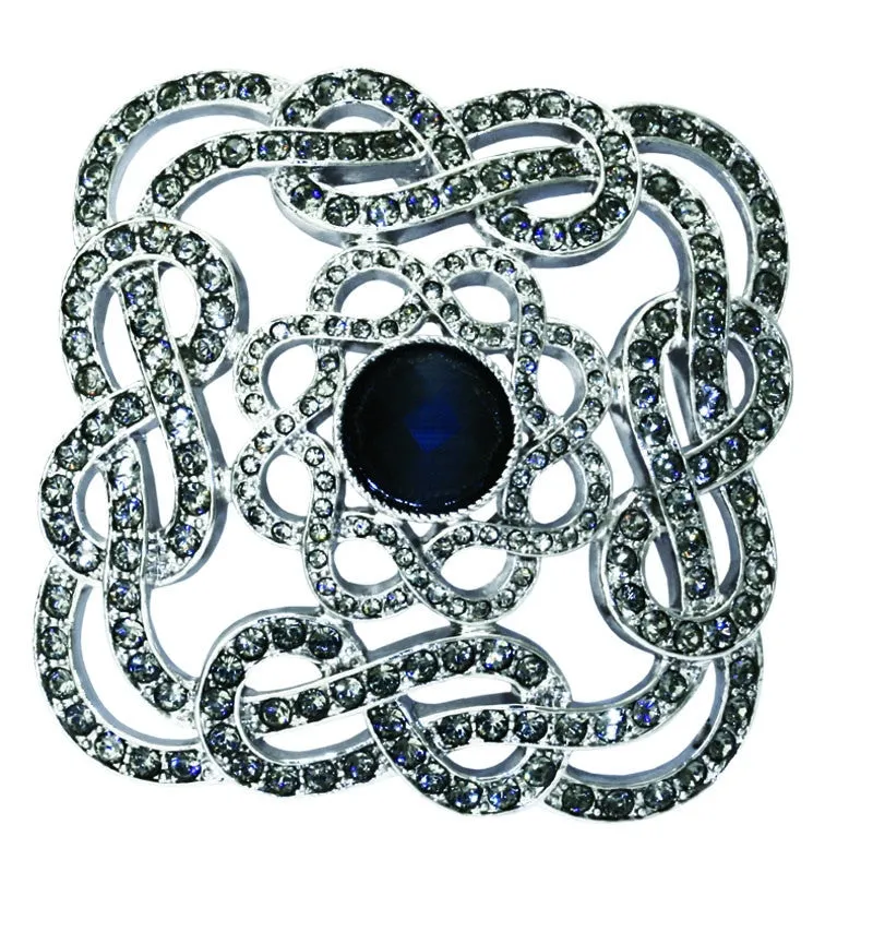 Crystal Shoe Buckle Brooch