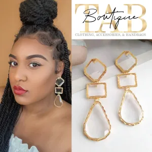 Crystal Triple Threat Earrings