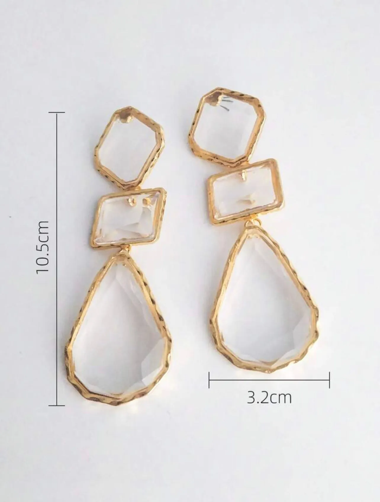 Crystal Triple Threat Earrings