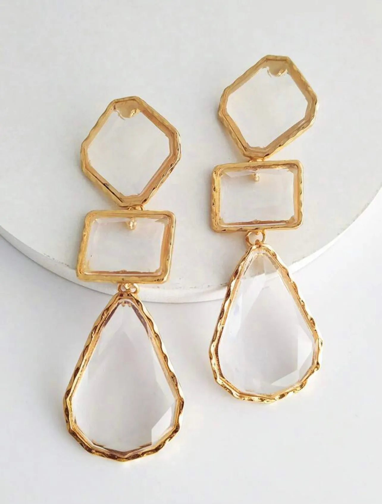 Crystal Triple Threat Earrings