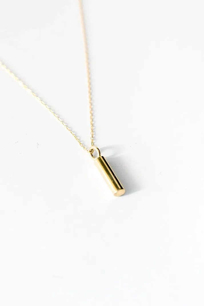 Cylinder Pendant Necklace
