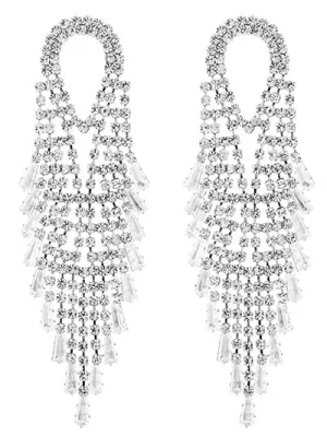 CZ Baguette Drop Earrings