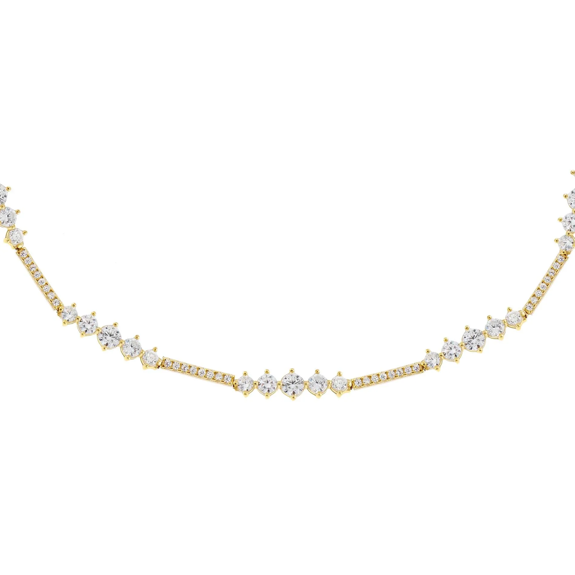CZ Round X Bar Choker