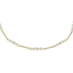 CZ Round X Bar Choker