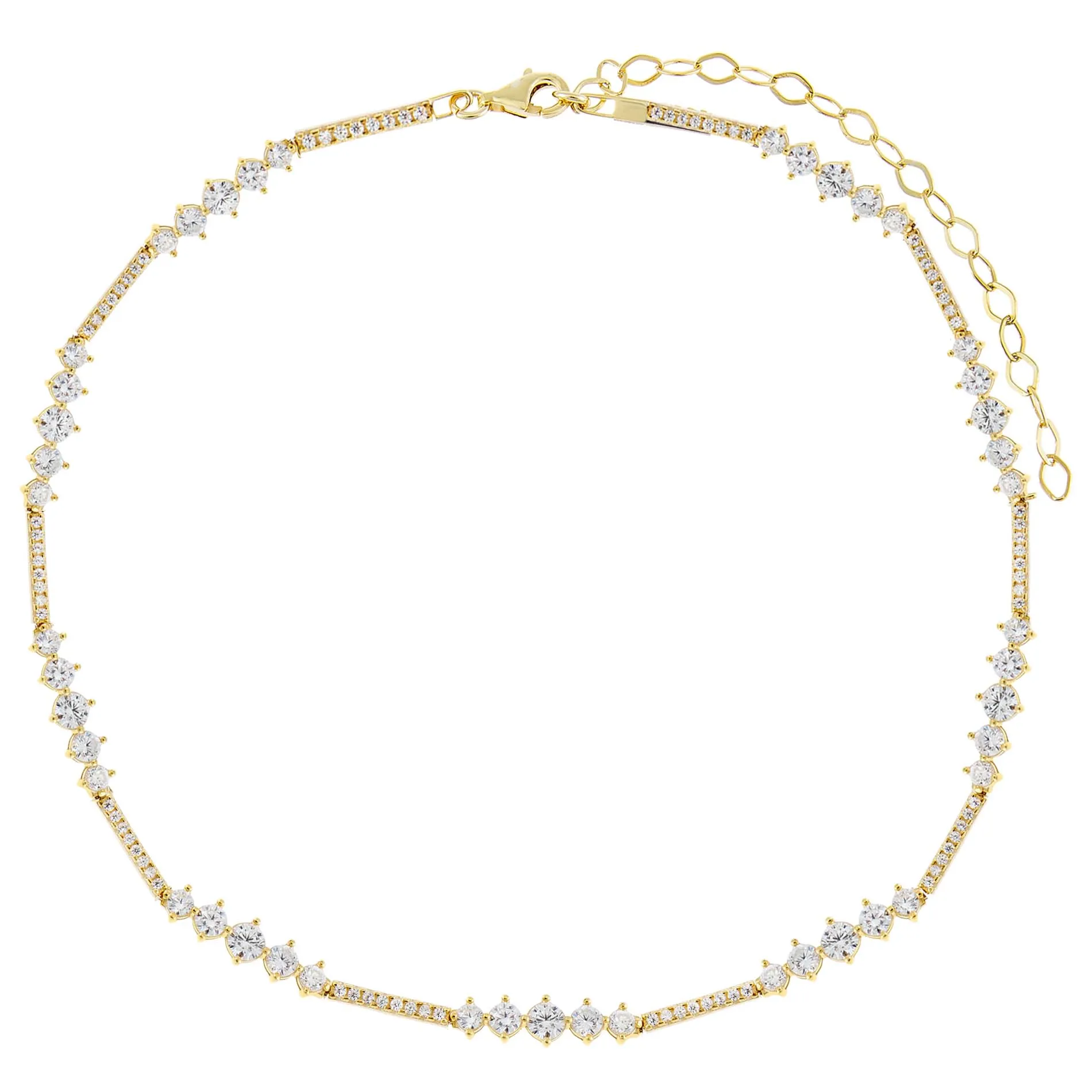 CZ Round X Bar Choker