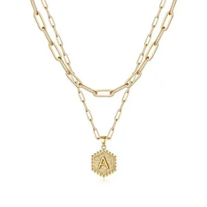 Dainty Gold Initial Necklaces