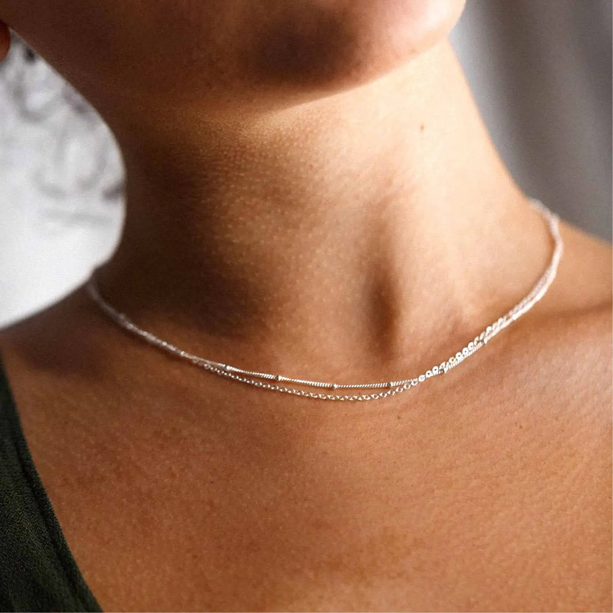 Dainty Layered Chain: Silver