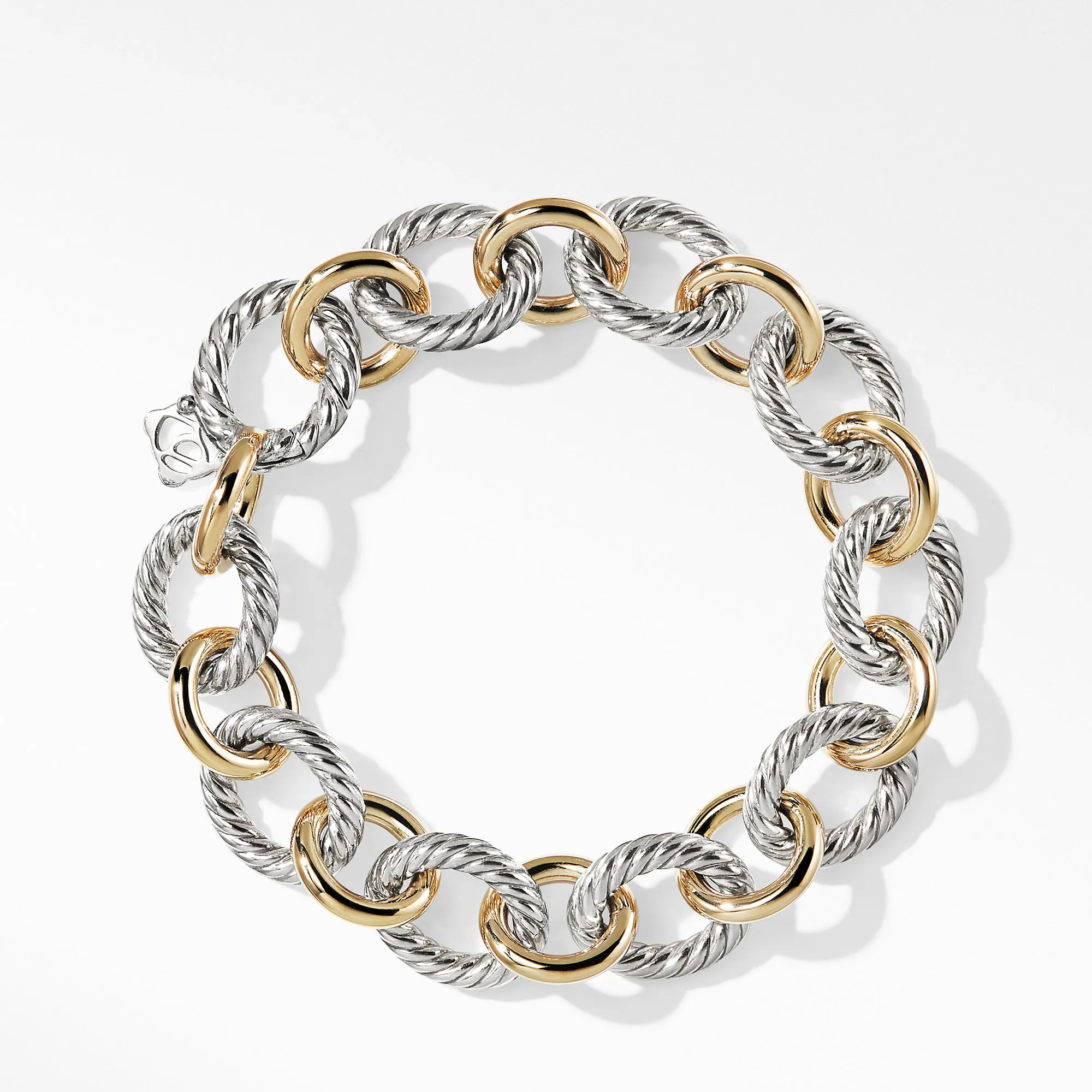 David Yurman   Bracelet in Silver and 18-Karat Yellow Gold