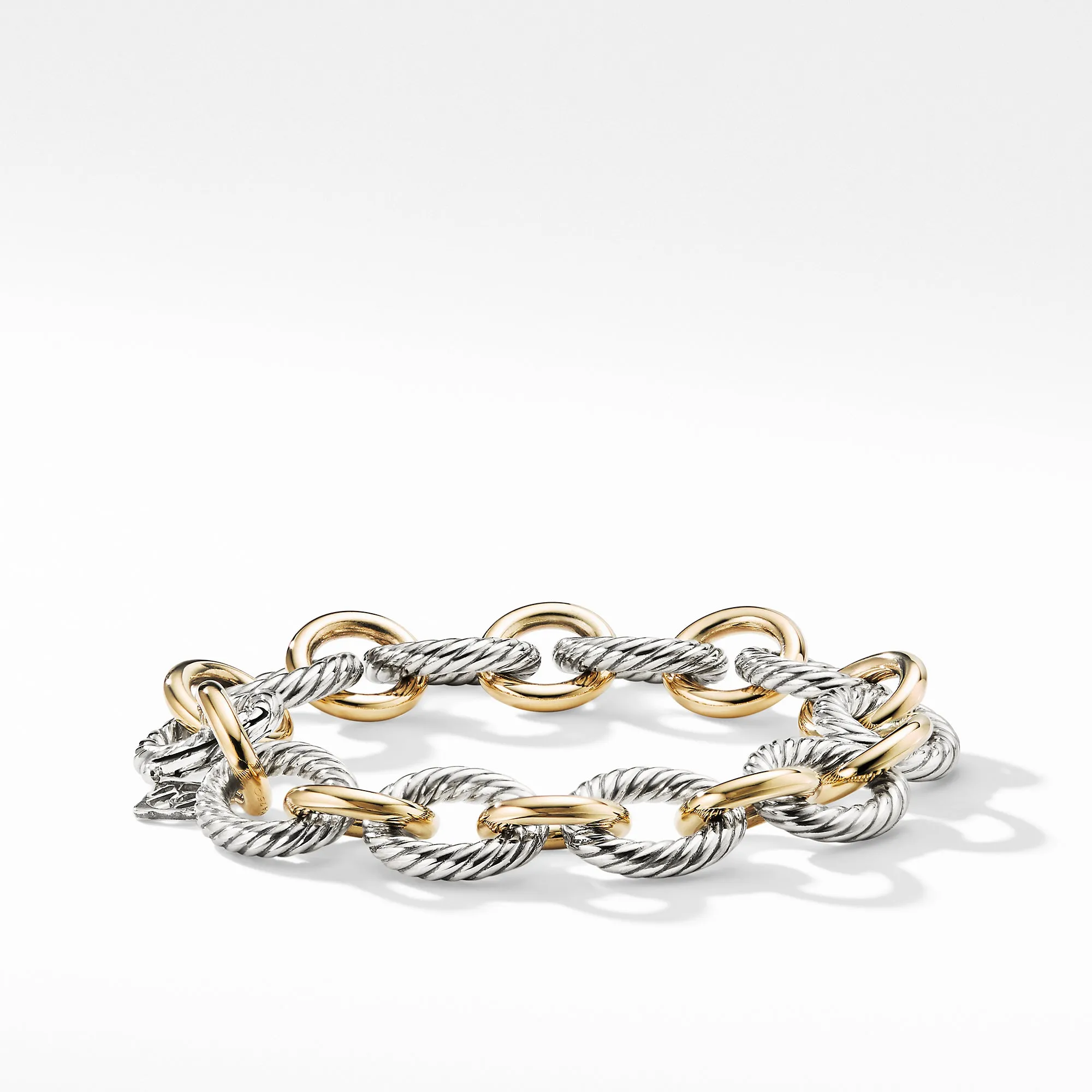 David Yurman   Bracelet in Silver and 18-Karat Yellow Gold
