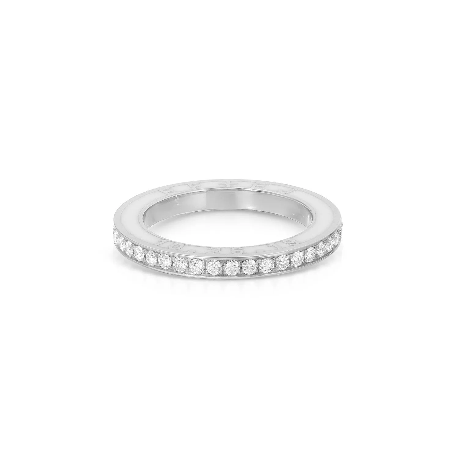 Diamond and Enamel  Personalized Eternity Band
