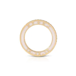 Diamond and Enamel  Personalized Eternity Band