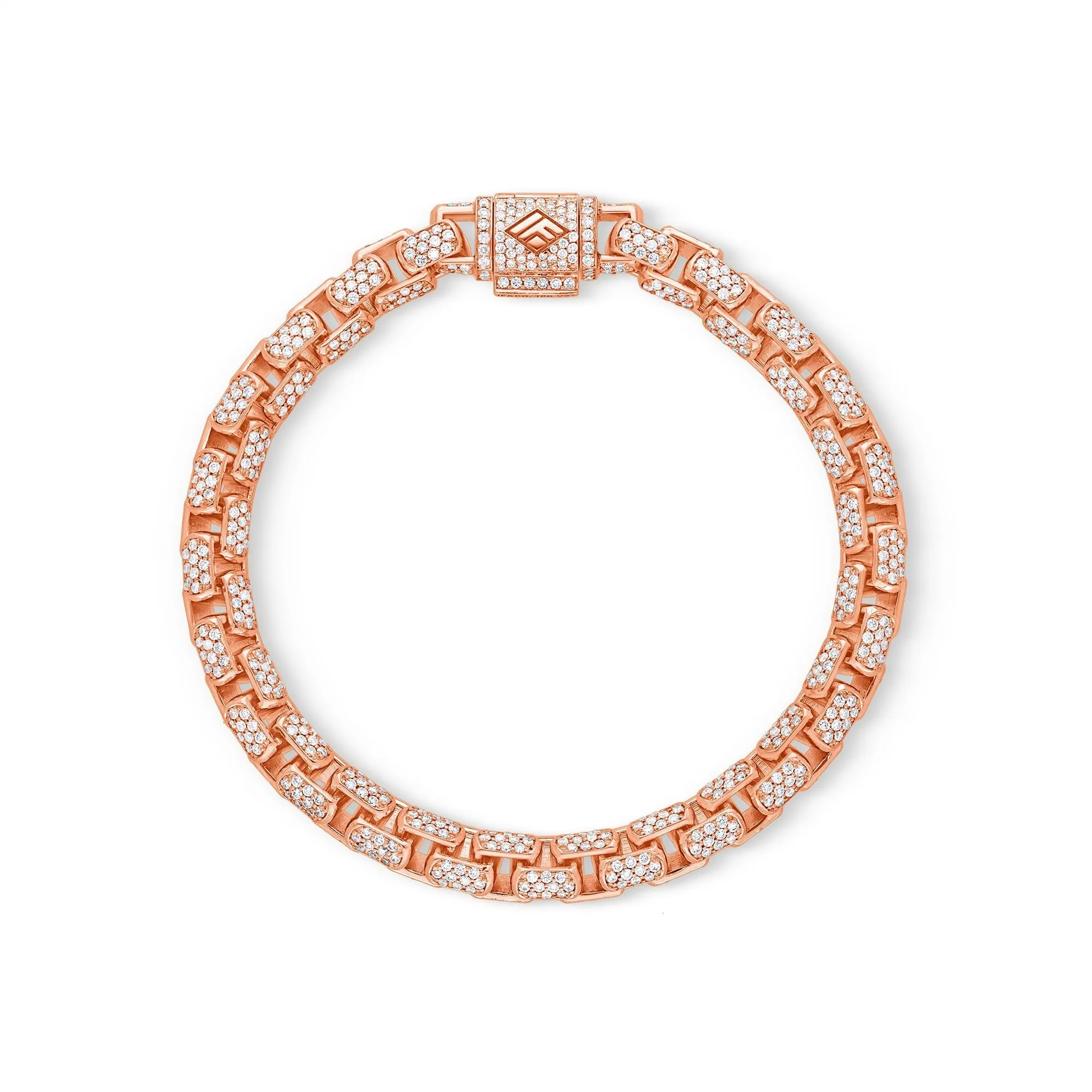 Diamond Moon Link Bracelet (6.5mm)