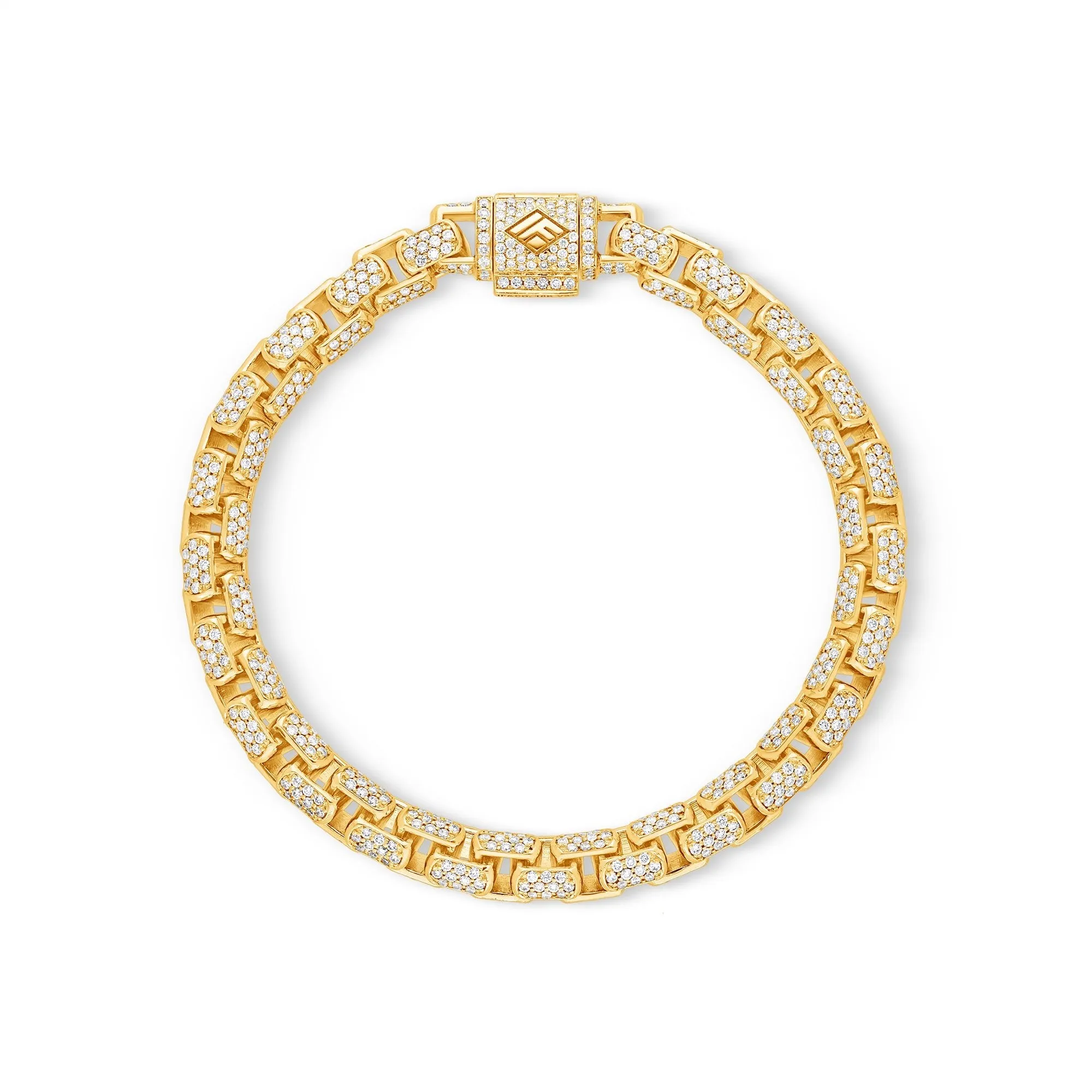 Diamond Moon Link Bracelet (6.5mm)