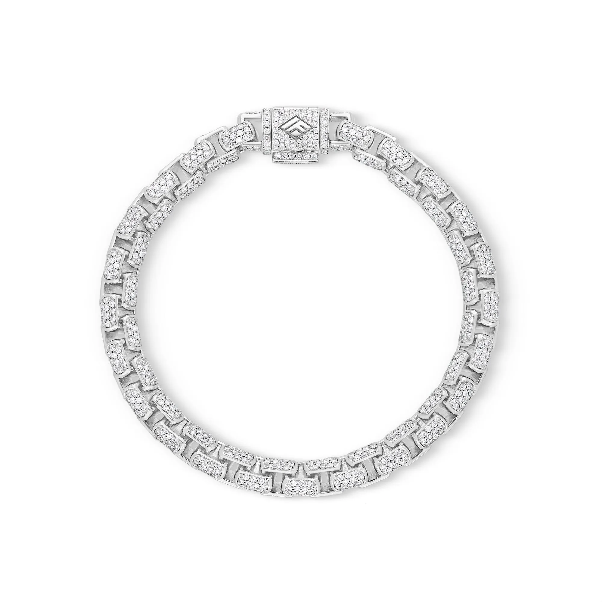Diamond Moon Link Bracelet (6.5mm)