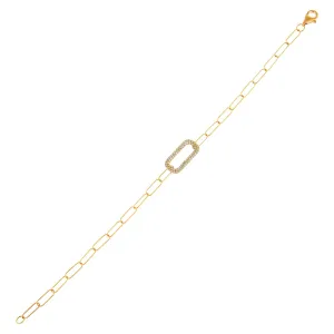 Diamond Open Link Bracelet 14K