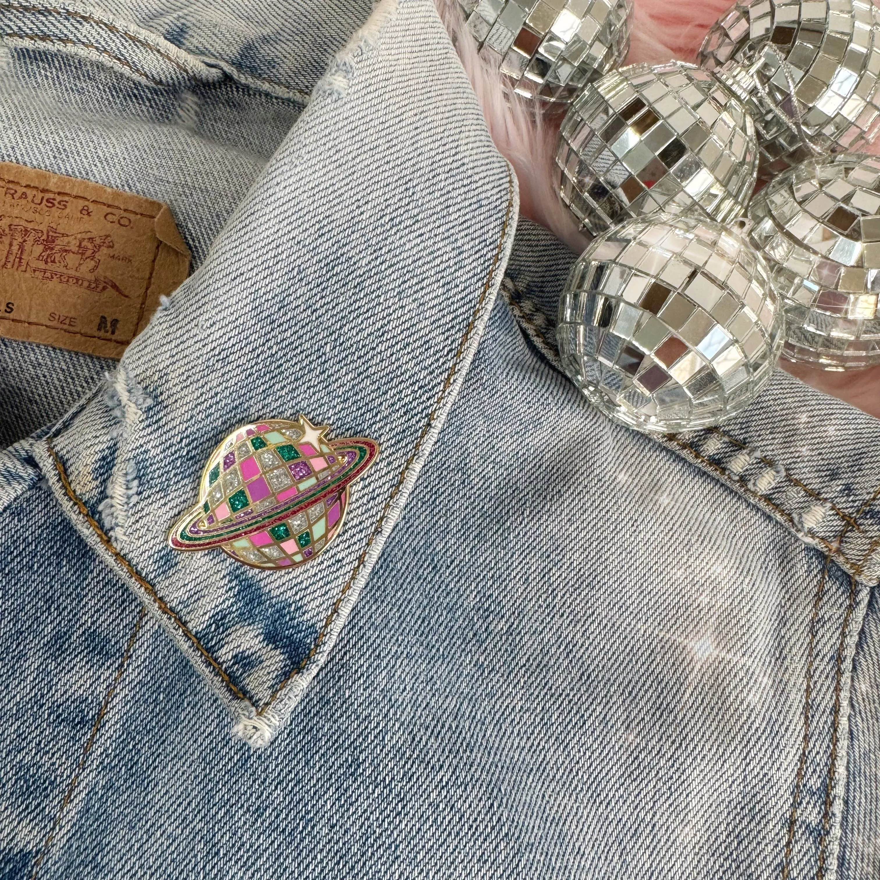 Disco Planet Enamel Pin