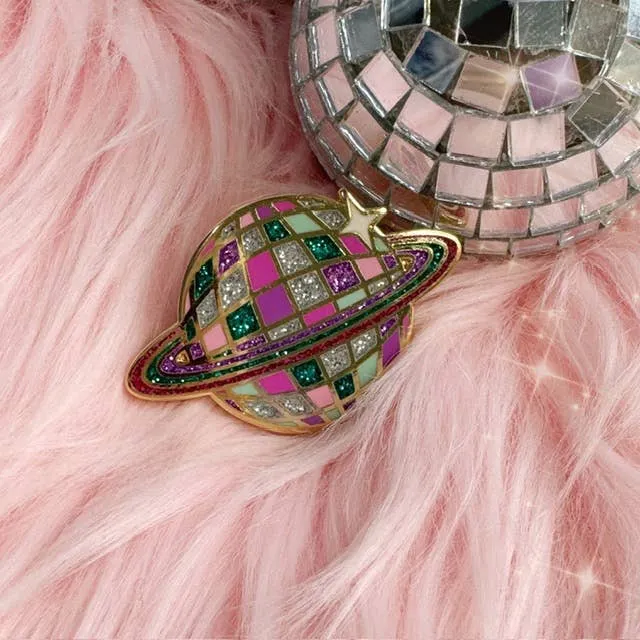 Disco Planet Enamel Pin