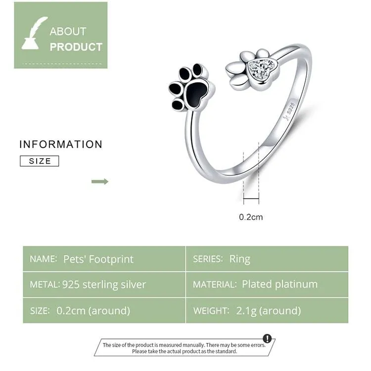 Dog Paw Open Ring
