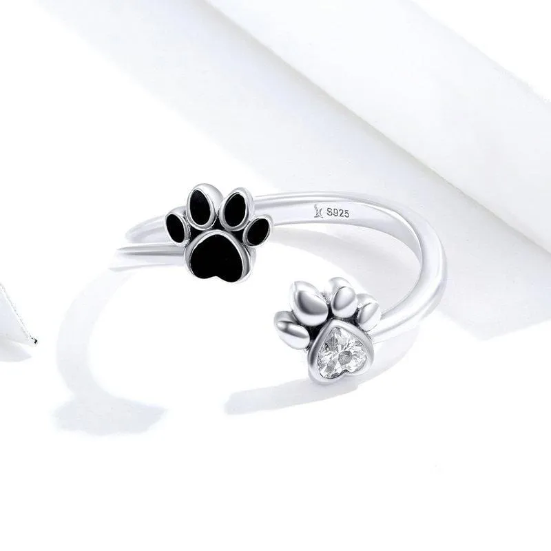 Dog Paw Open Ring