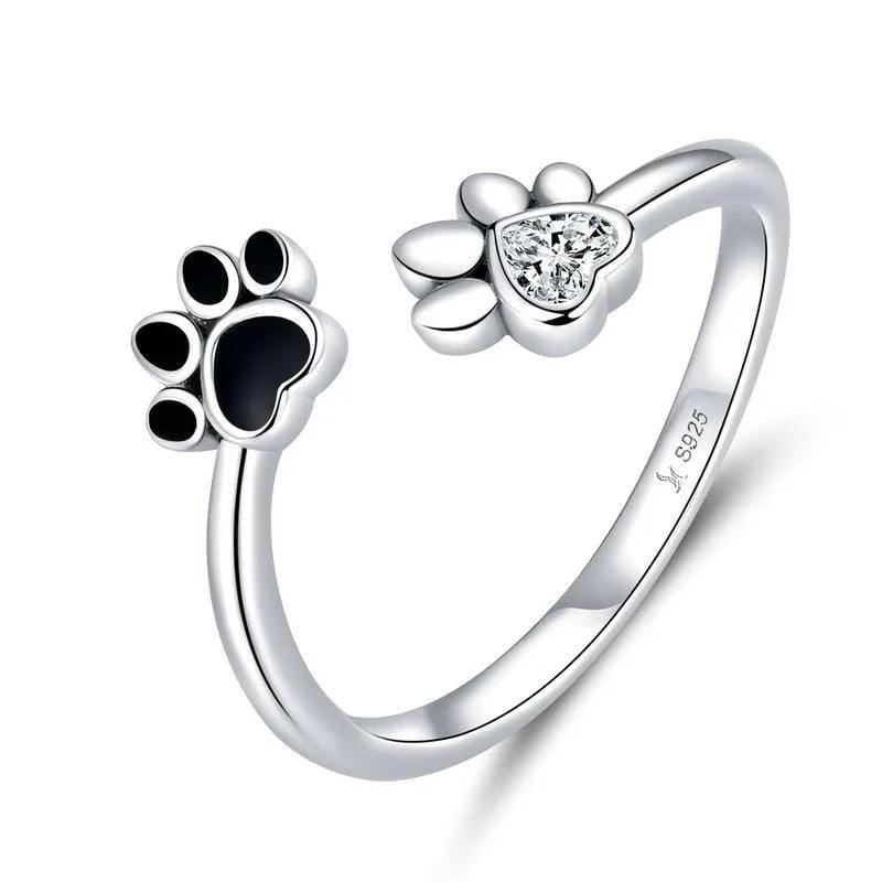 Dog Paw Open Ring