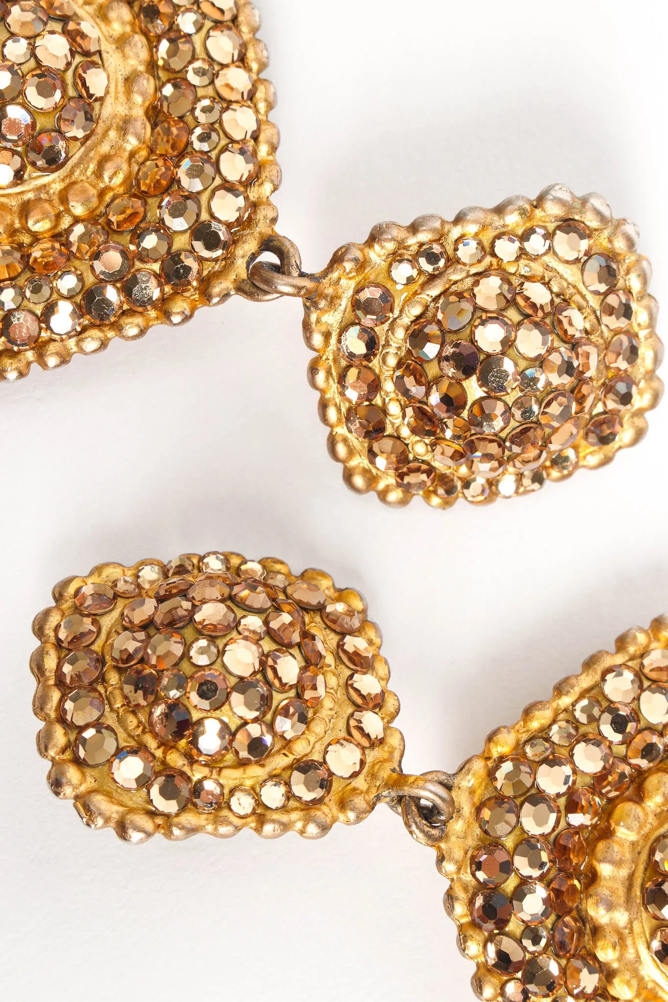 Dome Plate Rhinestone Earrings