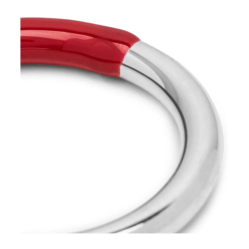 Double Color Ring silver - Silver/Passion Red