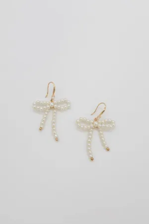 Dressed in Bows and Pearls Earrings