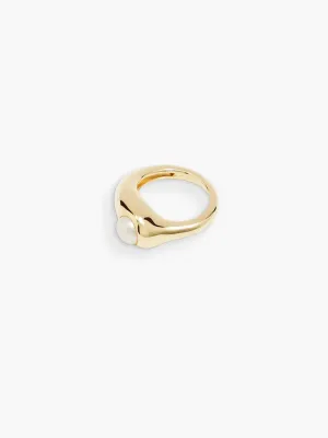 Dualism Freshwater Pearl Ring - Gold